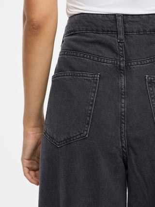 Freya High Waist Rhinestone Jeans | Black Denim