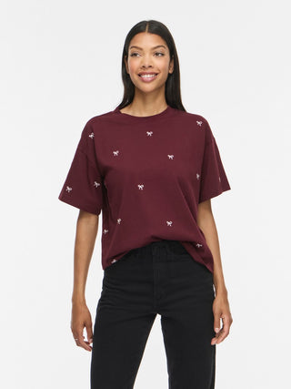 Monie Bow Round Neck Short Sleeve Tee  | Port Royal Ballet Slippers
