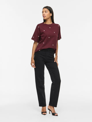 Monie Bow Round Neck Short Sleeve Tee  | Port Royal Ballet Slippers