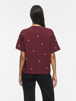 Monie Bow Round Neck Short Sleeve Tee  | Port Royal Ballet Slippers