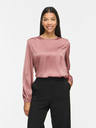 Enna Ravenne Long Sleeve Round Neck Top | Nostalgia Rose