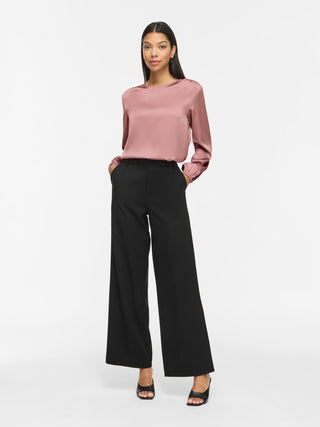 Enna Ravenne Long Sleeve Round Neck Top | Nostalgia Rose
