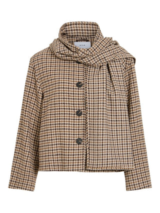 Solisa Scarf Jacket | Coffee Bean