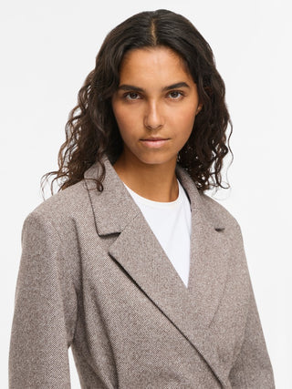 Solene Long Sleeve Jacket | Coffee Bean Birch