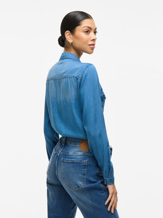 Bista Long Sleeve Shirt | Medium Blue Denim