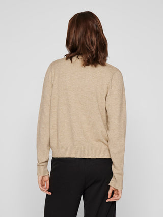 Viril Short Knit Cardigan | Natural Melange