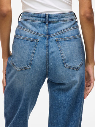 Kelly High Waist Straight Leg Jean | Medium Blue Denim Wash