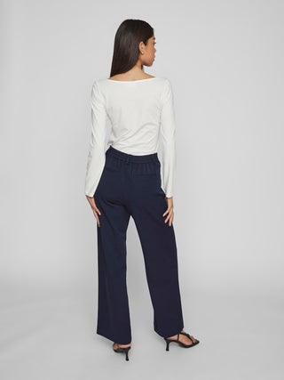 Varone High Waist Wide Leg Pants  | Navy Blazer