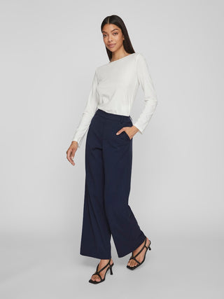 Varone High Waist Wide Leg Pants  | Navy Blazer