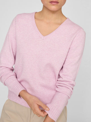 Viril V Neck Long Sleeve Knit | Winsome Orchid