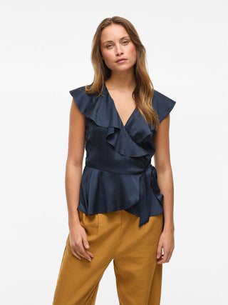 Kimmie Short Sleeve Top | Navy