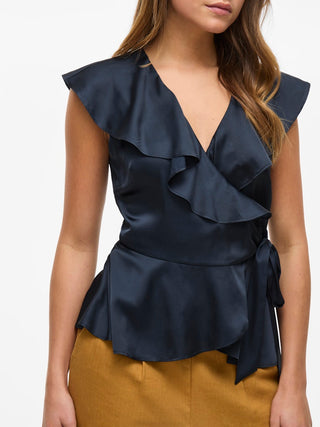 Kimmie Short Sleeve Top | Navy