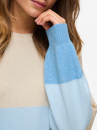Viril O Neck Knit | Blissful Blue