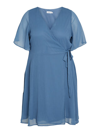 Virilla Bella Short Wrap Dress | Coronet Blue