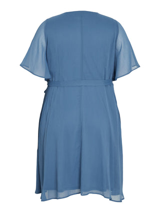 Virilla Bella Short Wrap Dress | Coronet Blue