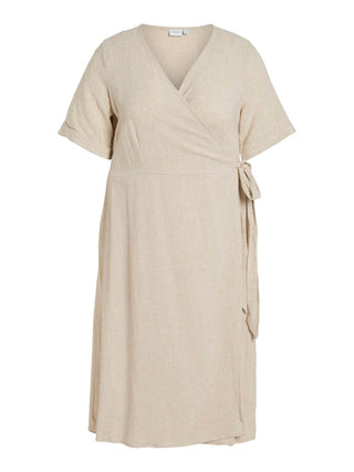 Vifilia Short Sleeve Knee Dress | Natural