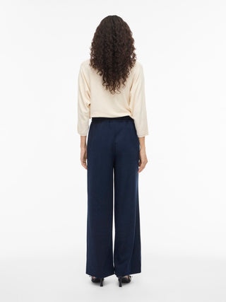 Clua High Waist Wide Leg Pants  | Navy Blazer