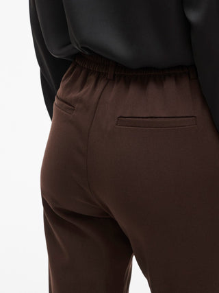 Varone High Waist Slim Leg Pants  | Coffee Bean