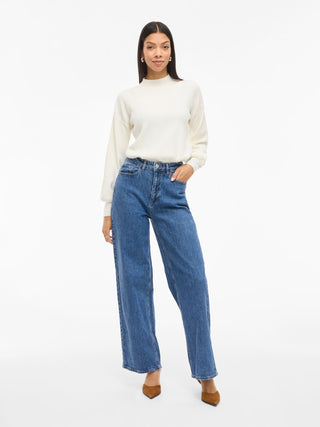 Freya High Waist Wide Jean | Medium Blue Denim