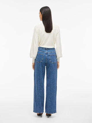 Freya High Waist Wide Jean | Medium Blue Denim