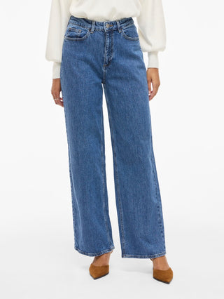 Freya High Waist Wide Jean | Medium Blue Denim