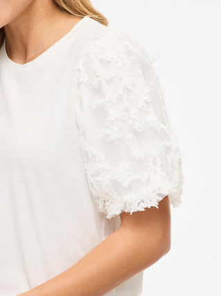 Onesca Round Neck Short Sleeve Top | Snow White