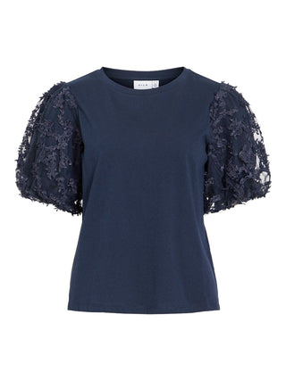 Onesca Round Neck Short Sleeve Top | Navy Blazer