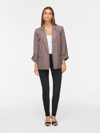 Nice 3/4 Loose Blazer | Nuthatch Houndstooth