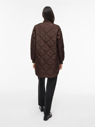 Tate Long Sleeve Quilted Jacket | Coffee Bean