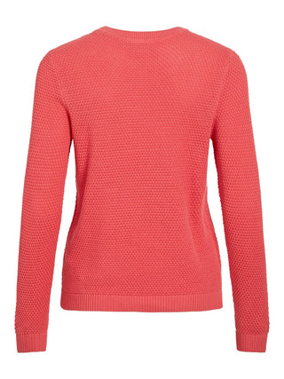 Vidalo Round Neck Long Sleeve Knit Top | Rose of Sharon