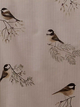 Chickadees Duvet Cover Natural