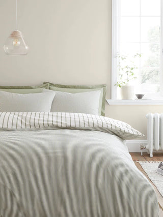 Hampton Stripe Duvet Cover Set | Green