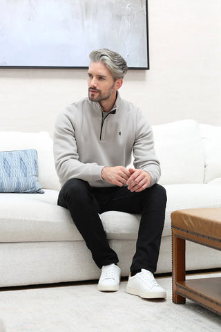 Wesley Half Zip | Putty