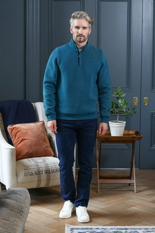 Wesley Half Zip | Teal