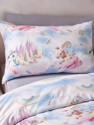 Candy Unicorn Duvet Cover Set | Pink