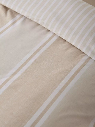 Banded Stripe Duvet Cover Set  | Natural