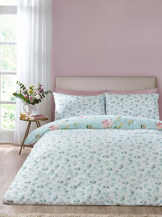 Avebury Floral Duvet Set | Duck Egg