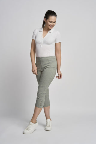 Orla Cropped Straight Trouser | Cactus
