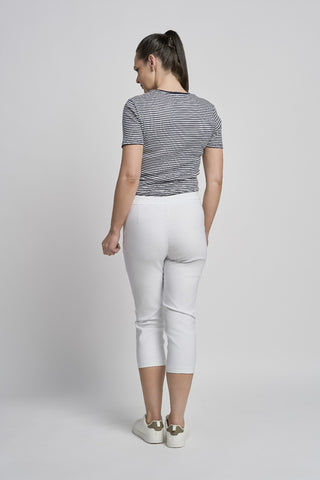 Orla Cropped Straight Trouser | White