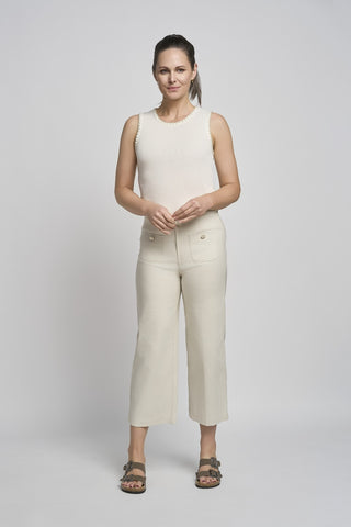 Caoimhe Front Pocket Trouser | Ecru