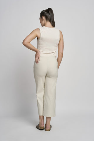 Caoimhe Front Pocket Trouser | Ecru