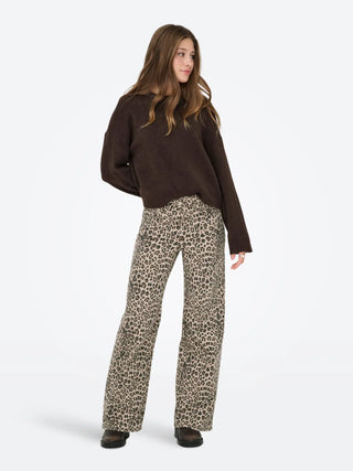 Simoni Long Sleeve Round Neck Pullover  | Coffee Bean