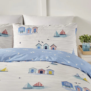 Beach Hut Duvet Cover Blue