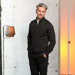 Daithi Half Zip | Black