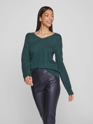 Viril V Neck Long Sleeve Top | Ponderosa Pine