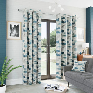 Ea Designs Harlem Eyelet Curtains Azure