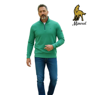 Brendan Quarter Zip Sweatshirt | Botanical Green