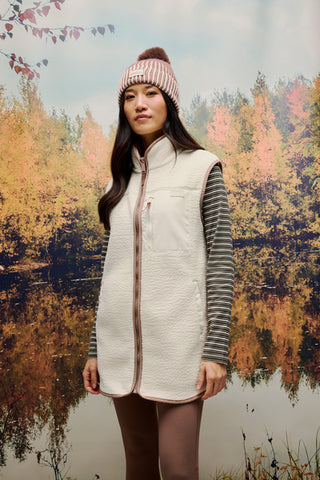 Frankie Borg Longline Bodywarmer | Light Vanilla Mocha