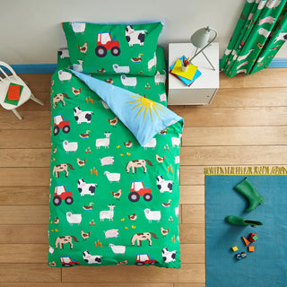 Farmyard Animals Duvet Cover Set | Blue