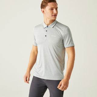 Men's Remex II Jersey Polo Shirt Silver Grey